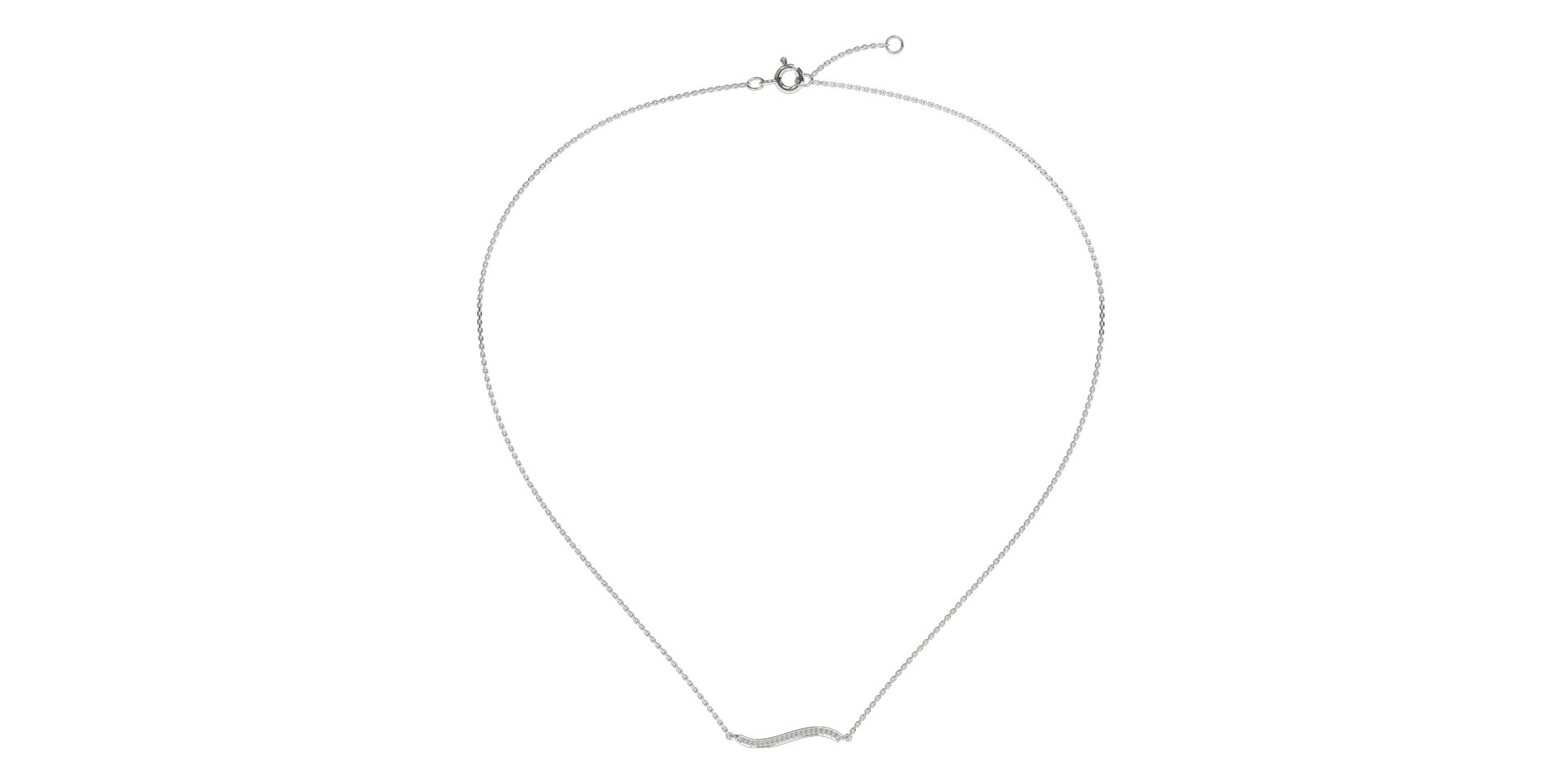 Náhrdelník s diamantmi Wave