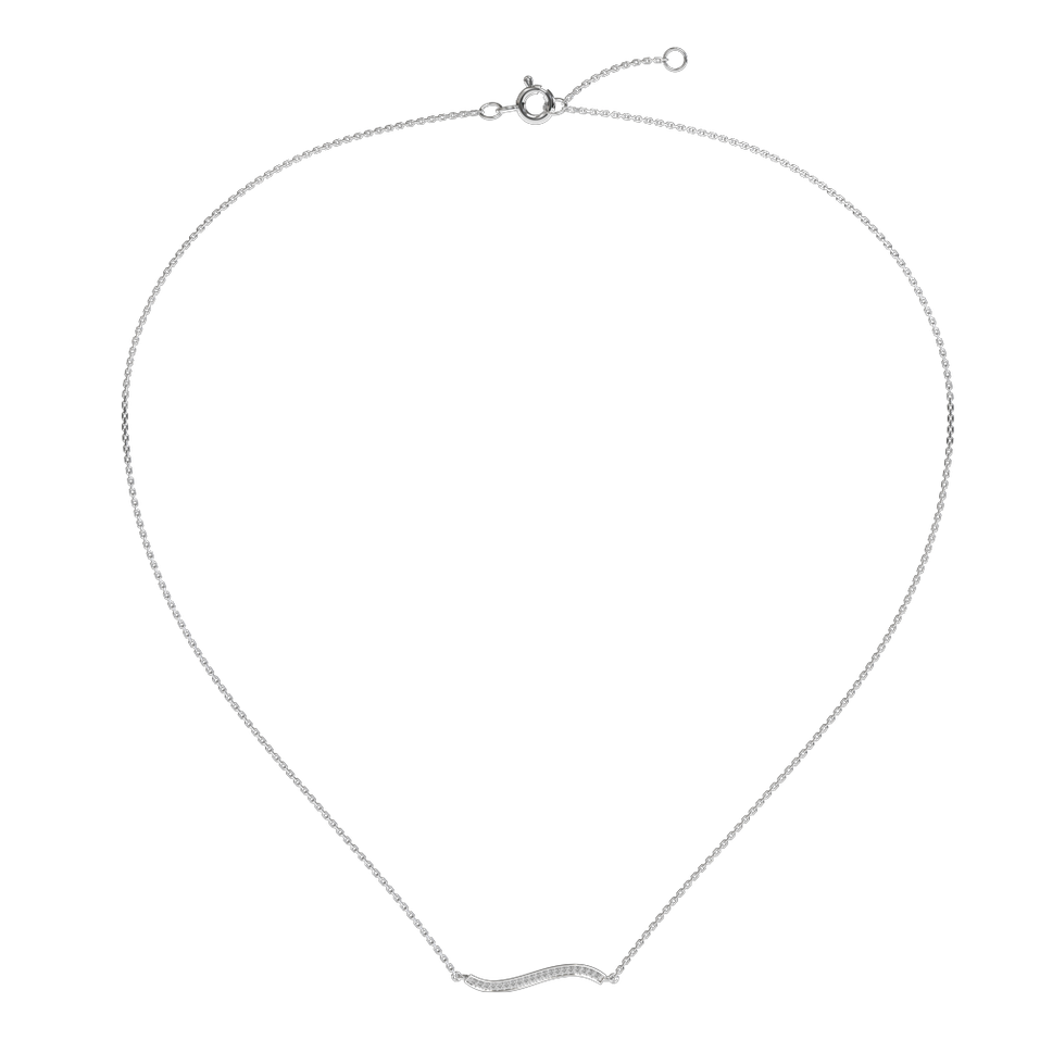 Náhrdelník s diamantmi Wave