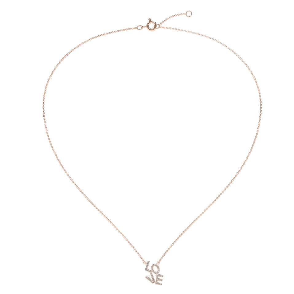 Náhrdelník s diamantmi Sparkling Love