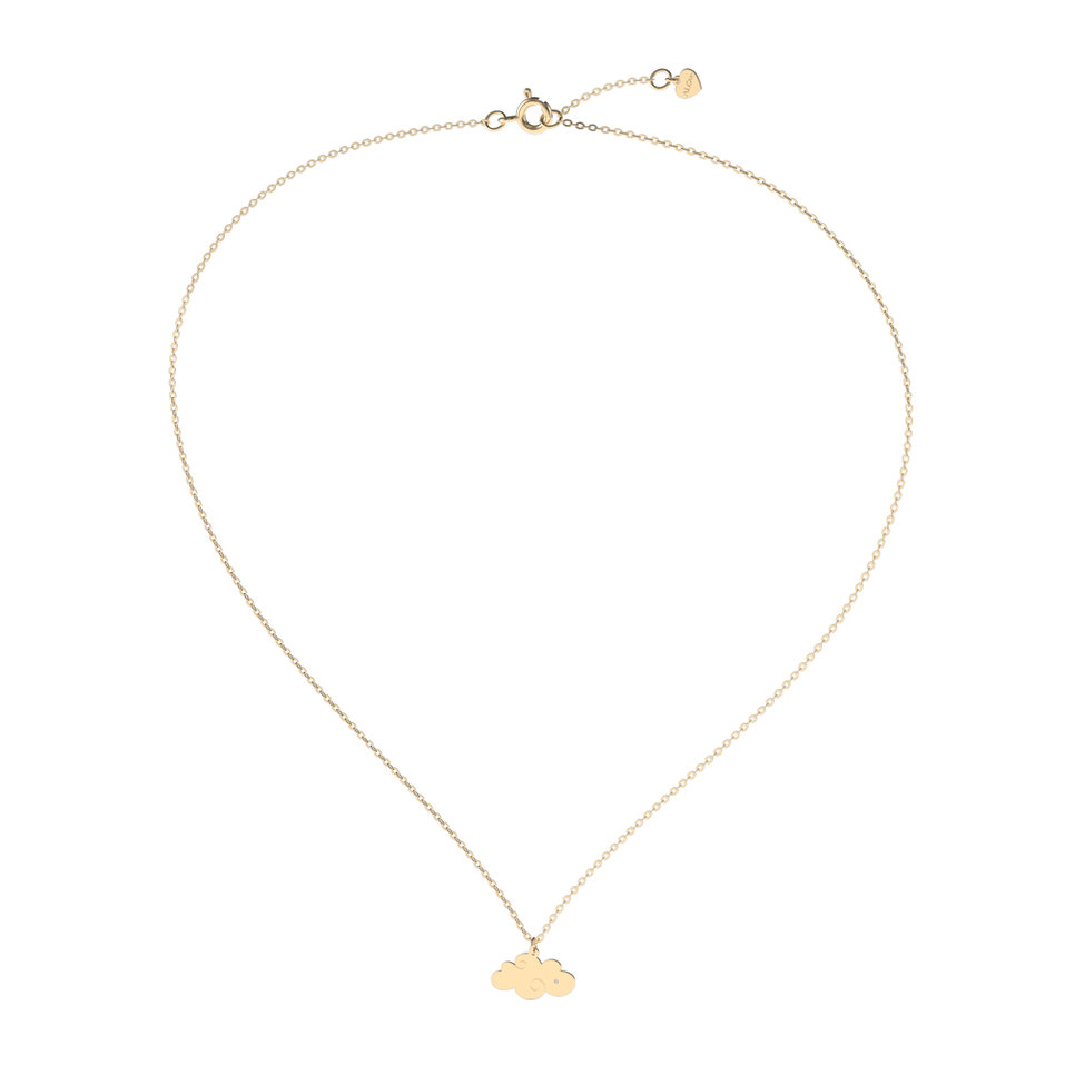 Náhrdelník s diamantom Cloud