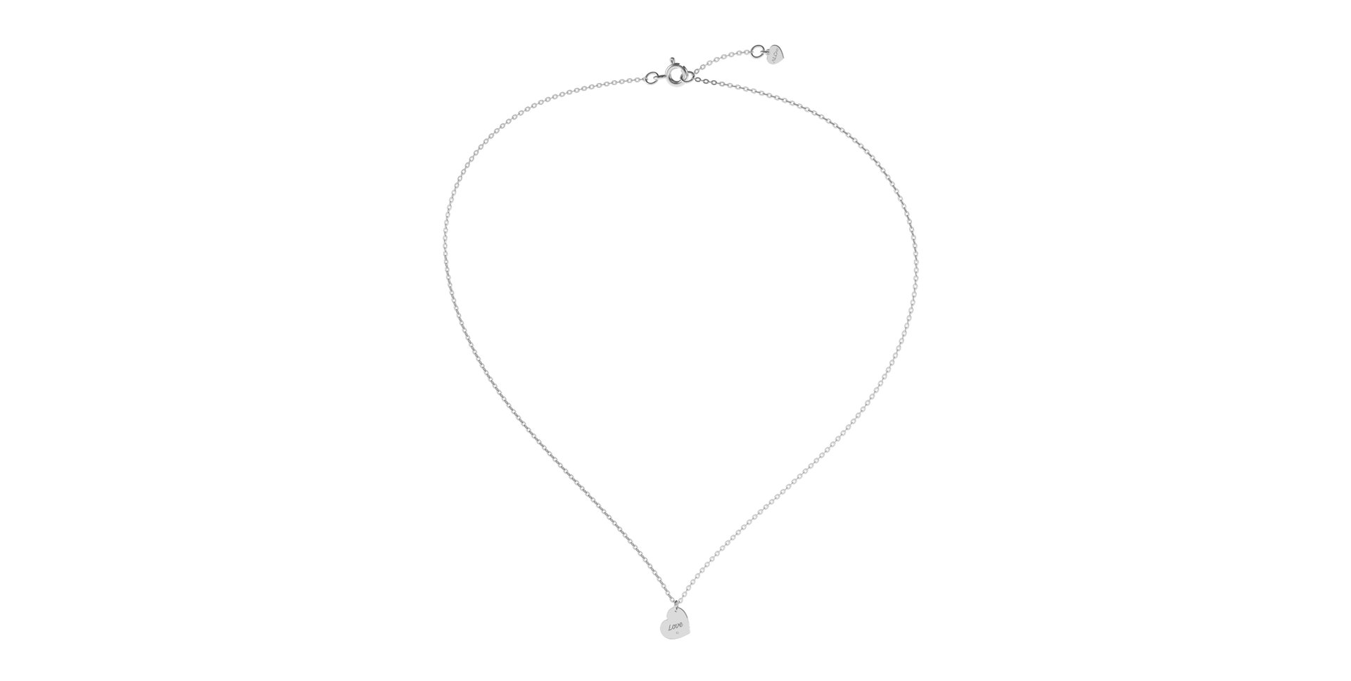 Náhrdelník s diamantom Love