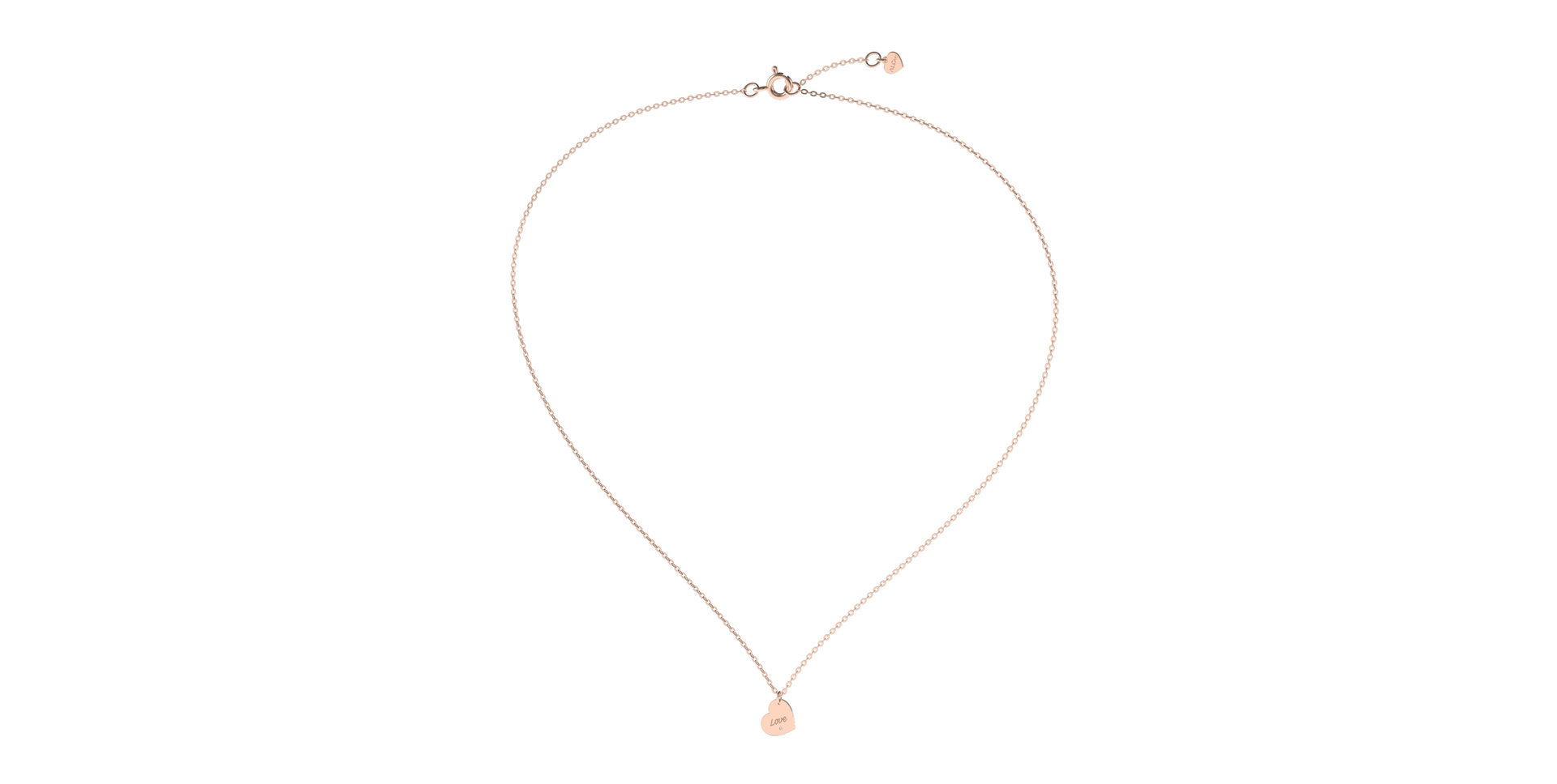 Náhrdelník s diamantom Love