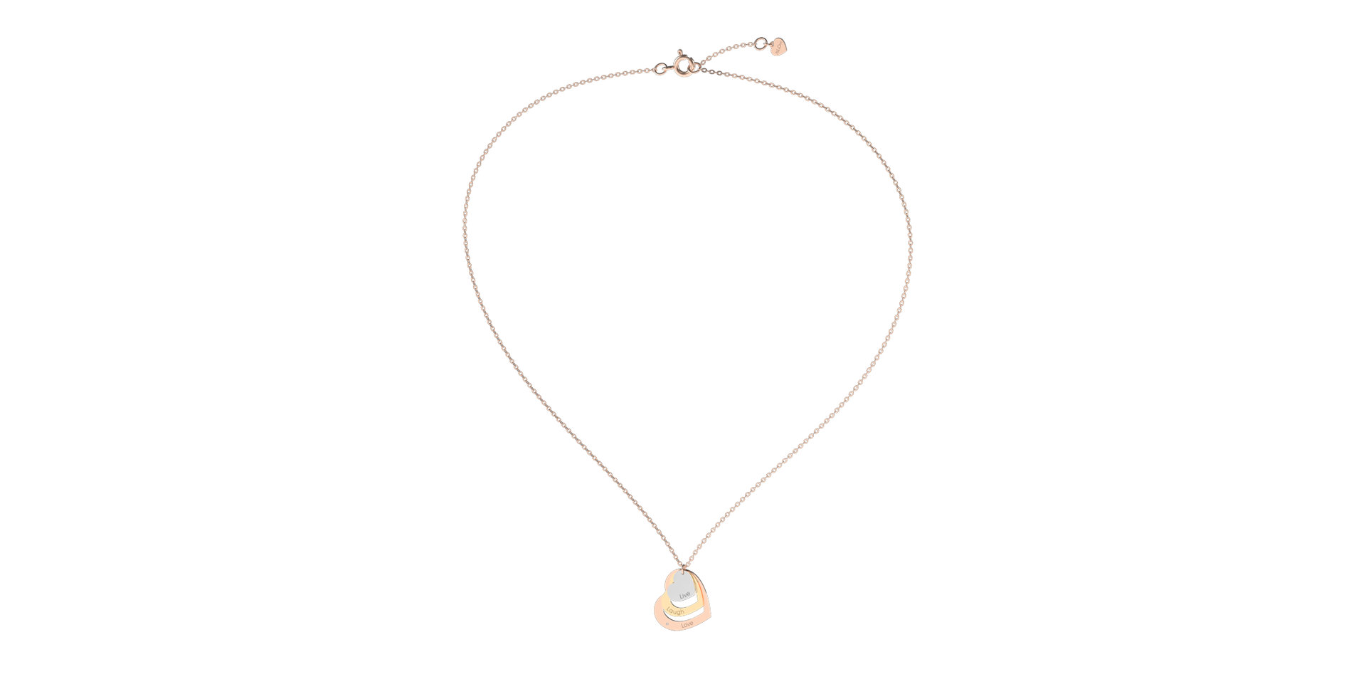 Náhrdelník s diamantom Live Laugh Love