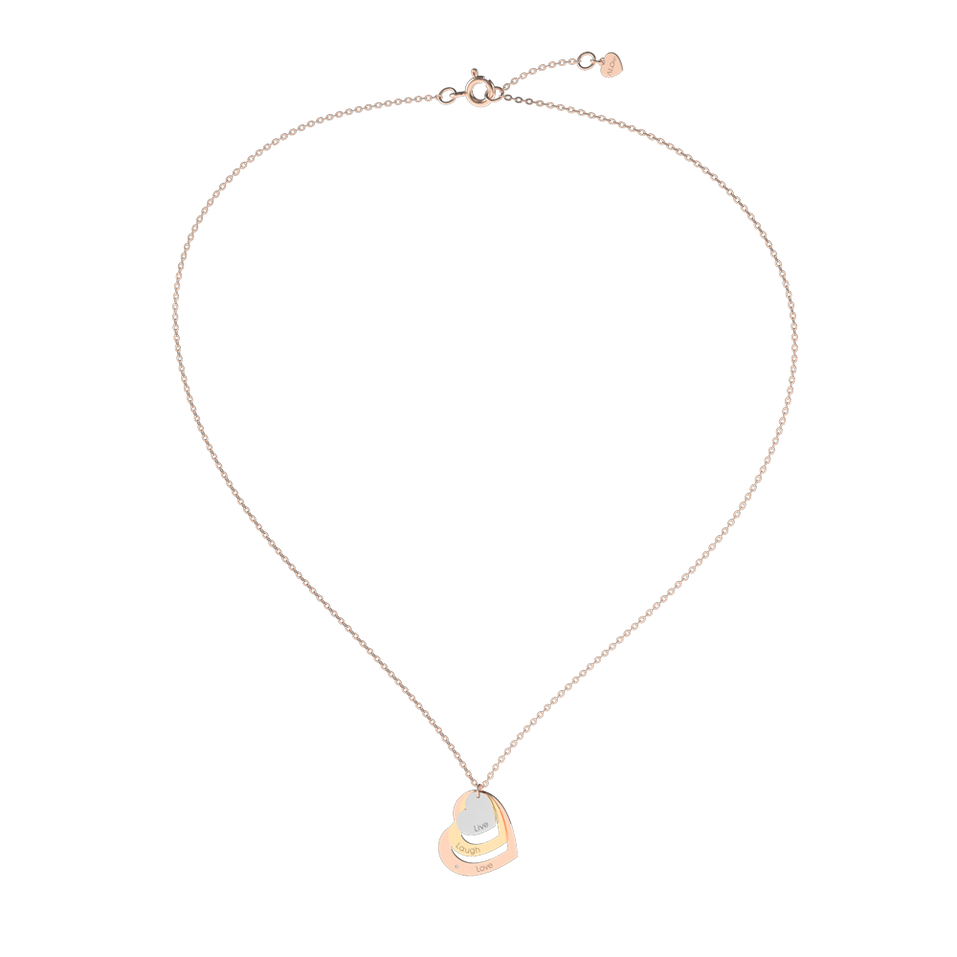 Náhrdelník s diamantom Live Laugh Love