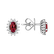 Náušnice s diamantmi a rubínom Princess3