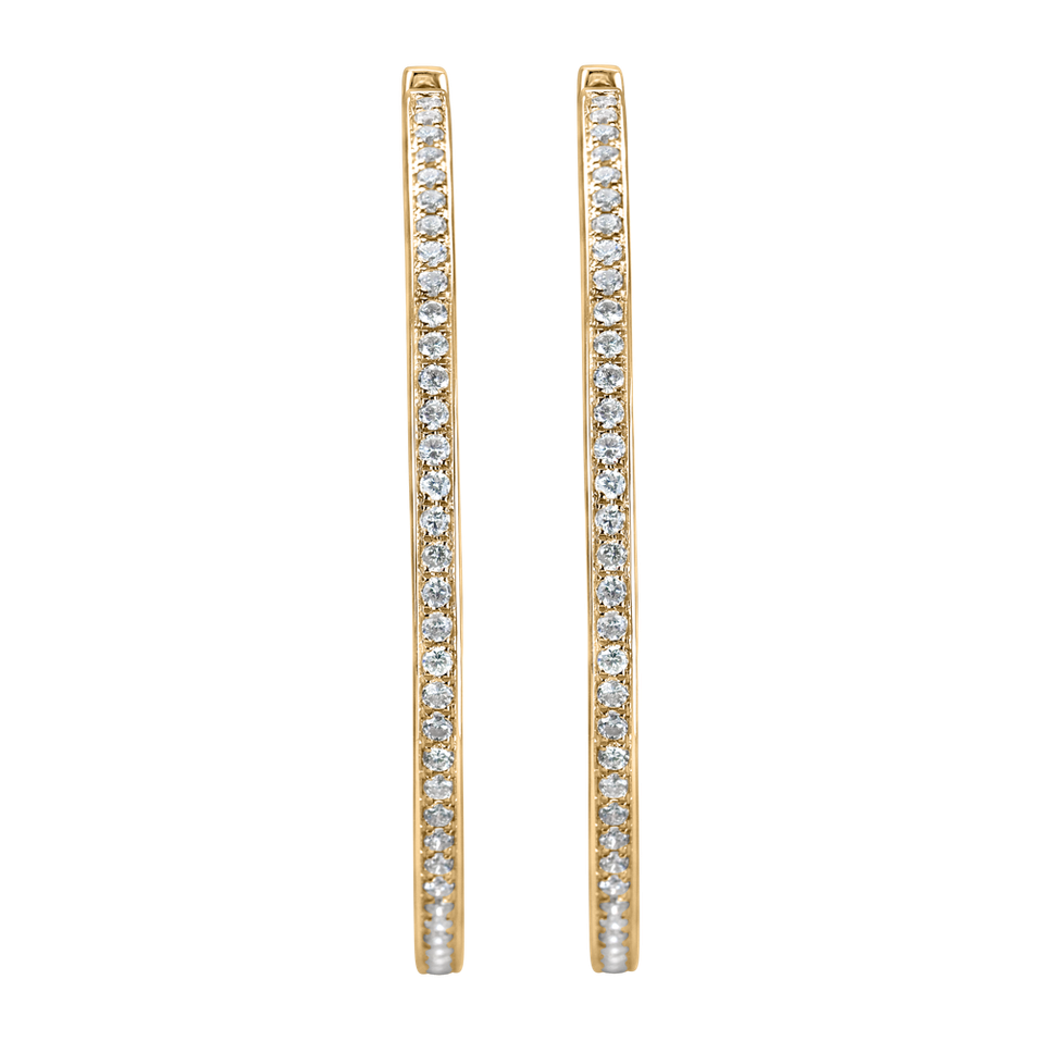 Náušnice s diamantmi Shiny Rain