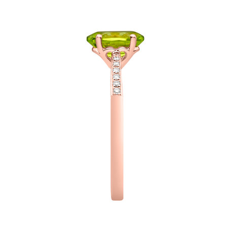 Prsteň s diamantmi a peridotom Bonbon