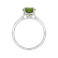 Prsteň s diamantmi a turmalínom green Bonbon3