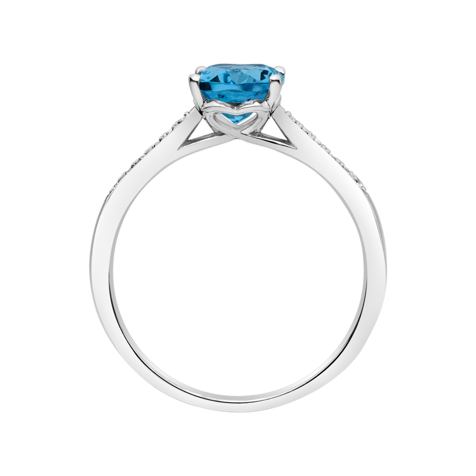 Prsteň s diamantmi a topásom swiss Bonbon