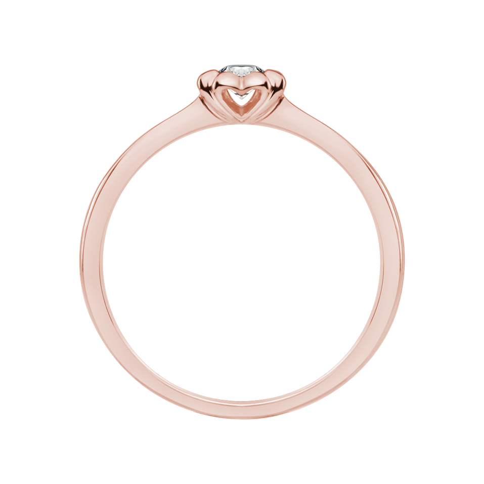 Prsteň s diamantom Blooming Love