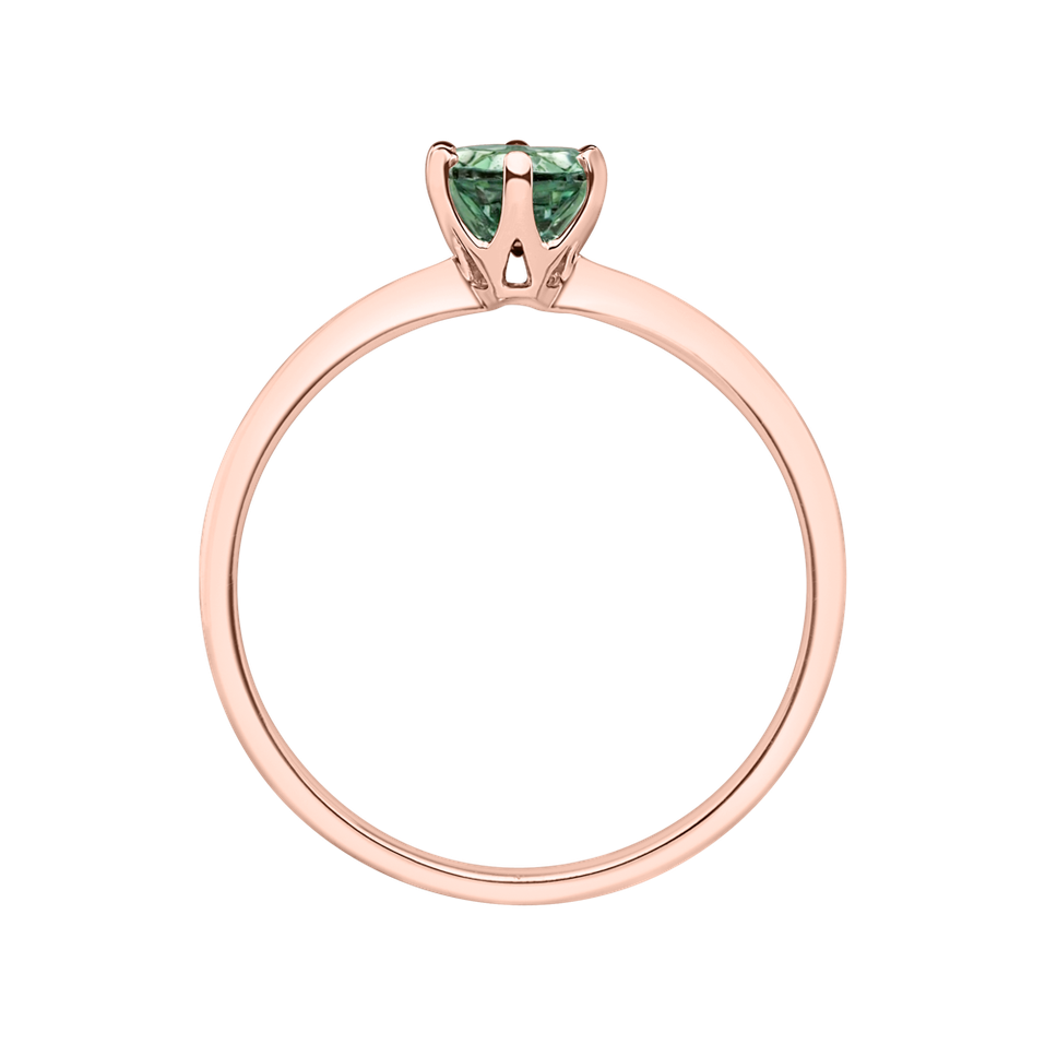 Prsteň s turmalínom  tyrkys Bonbon