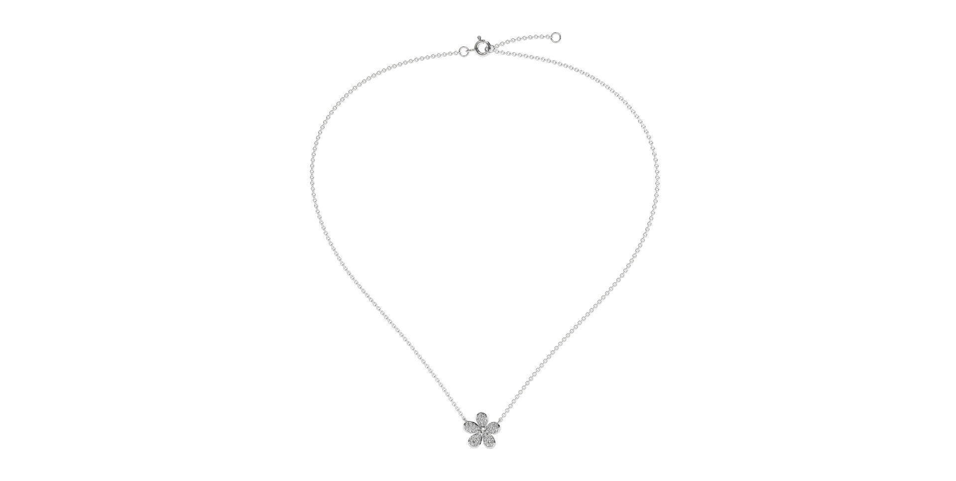 Náhrdelník s diamantmi Sparkling Flower