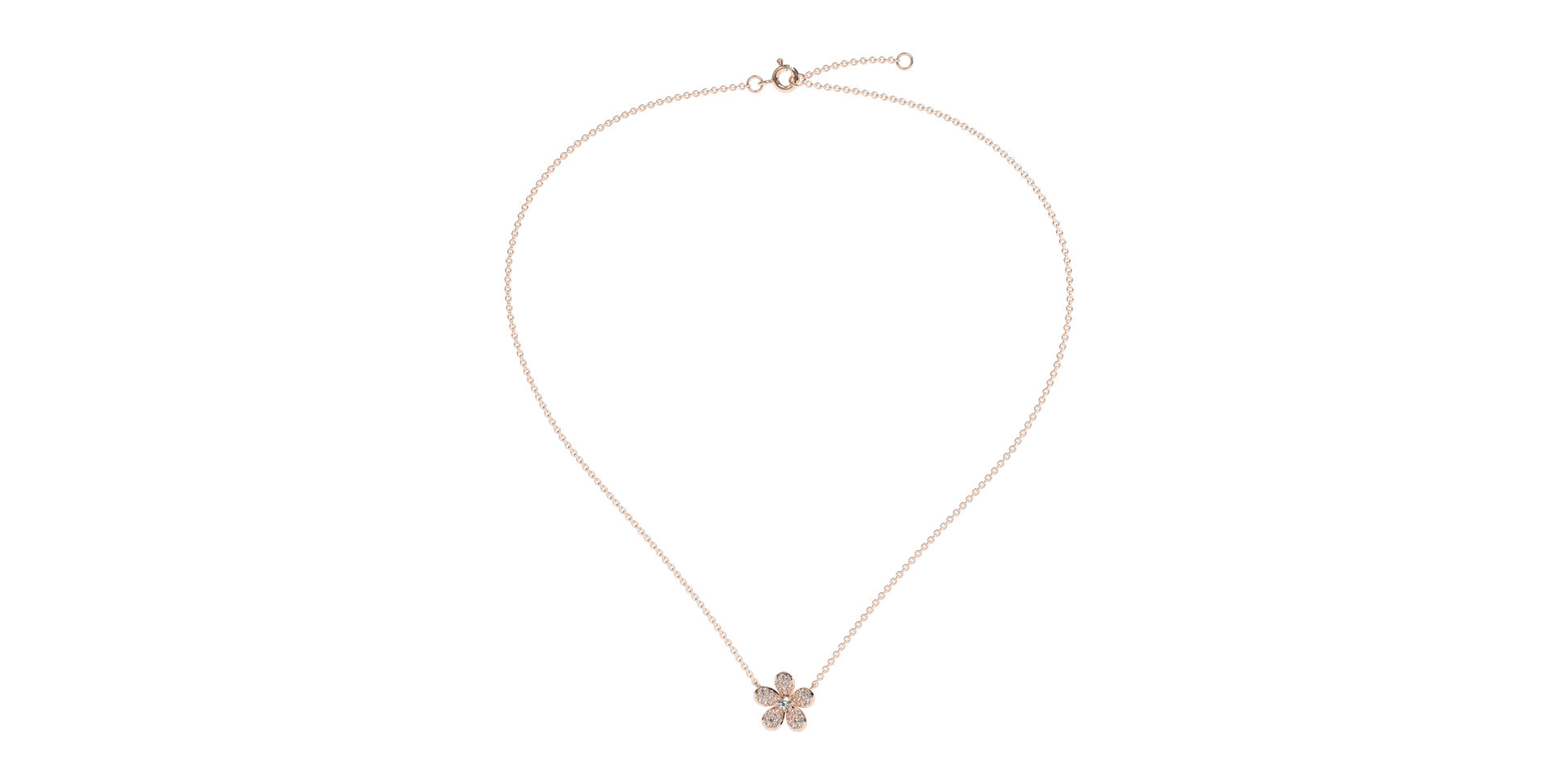 Náhrdelník s diamantmi Sparkling Flower