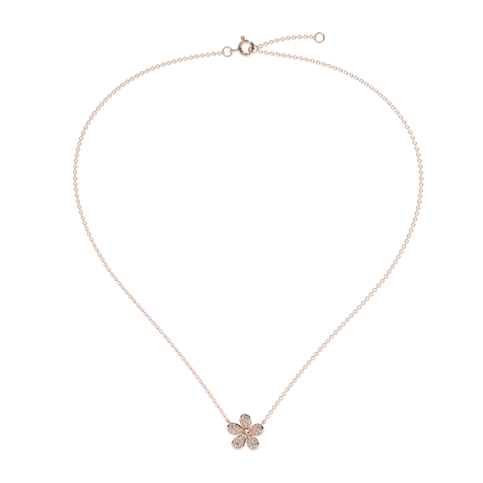 Náhrdelník s diamantmi Sparkling Flower