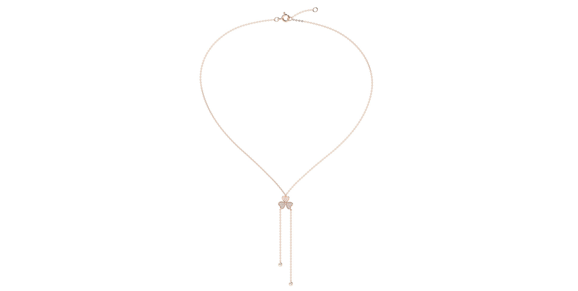 Náhrdelník s diamantmi Flower Waterfall