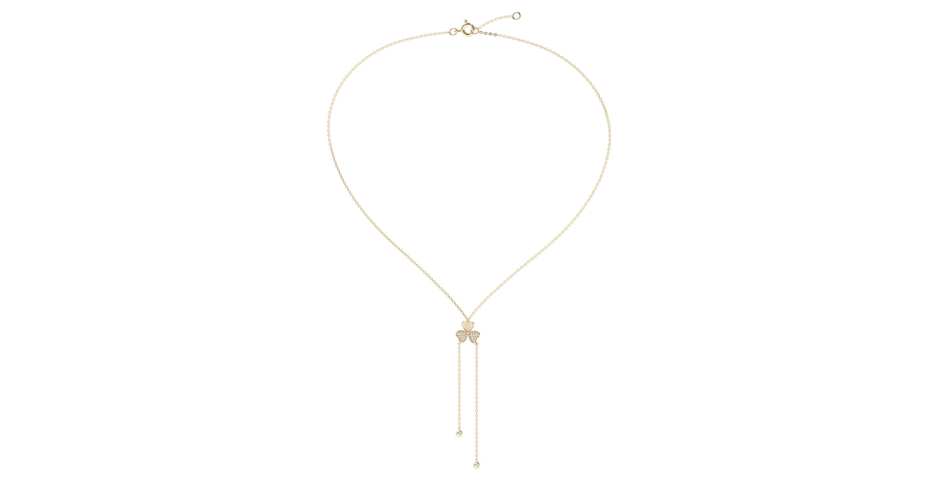 Náhrdelník s diamantmi Flower Waterfall