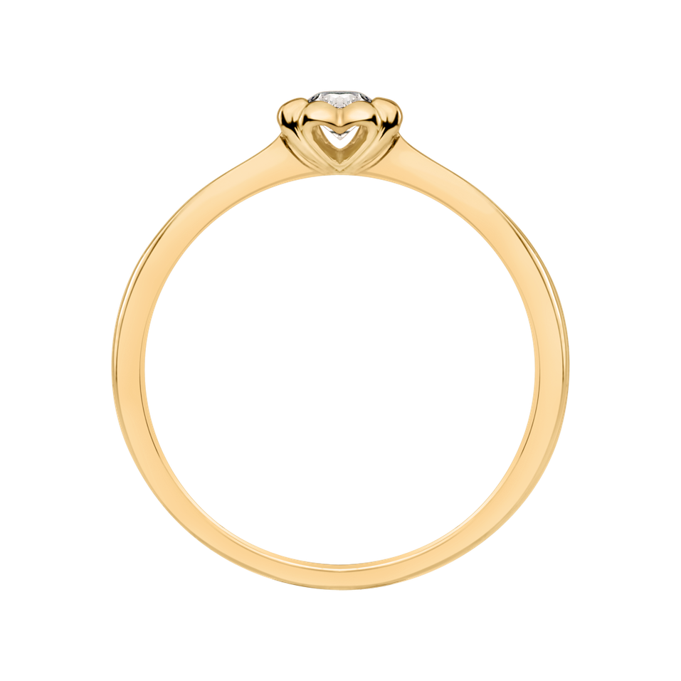 Prsteň s diamantom Blooming Love