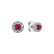 Náušnice s rubínom a diamantmi Everyday Glow3