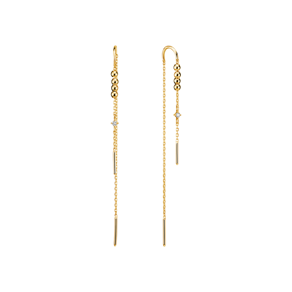 Náušnice s diamantom Jazz