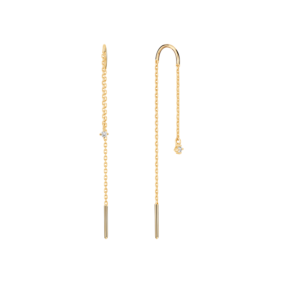 Náušnice s diamantom Swing