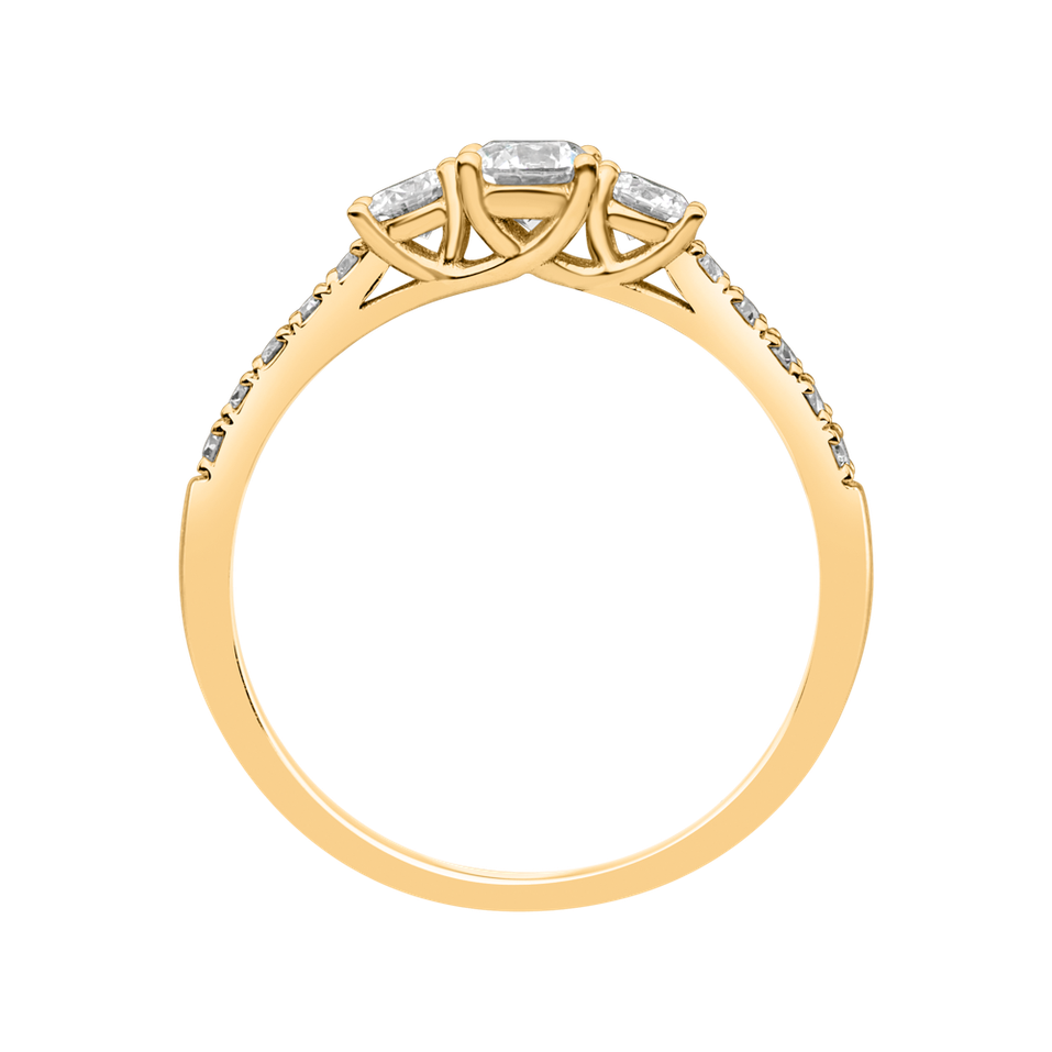 Prsteň s diamantmi Flare