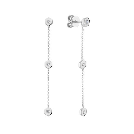 Náušnice s diamantmi HexaTriplet