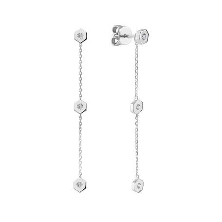 Náušnice s diamantmi HexaTriplet