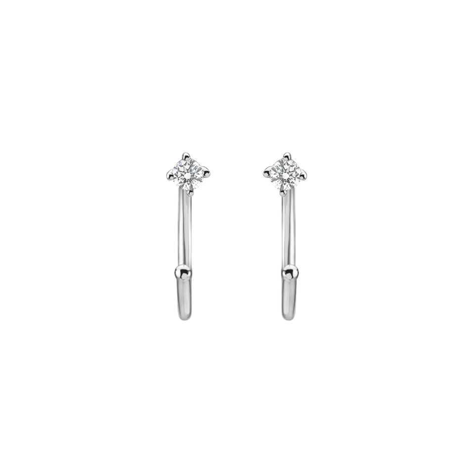 Náušnice s diamantom Tango