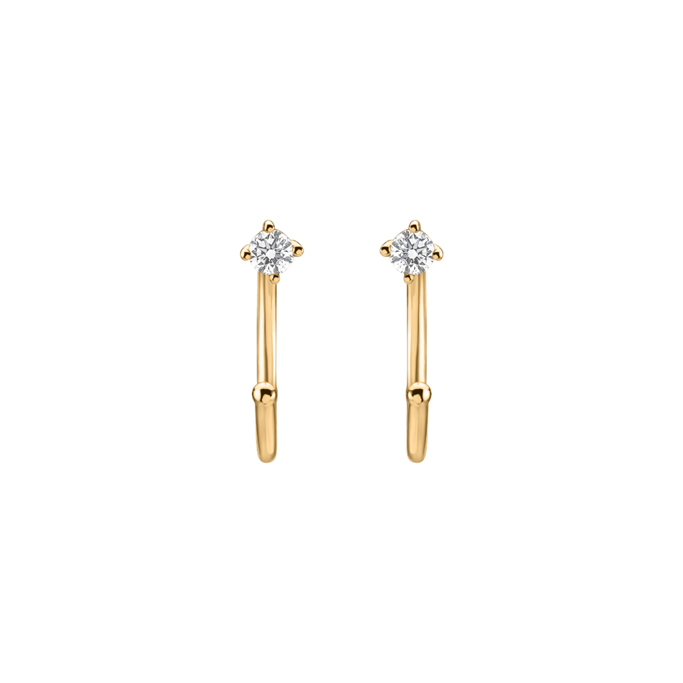 Náušnice s diamantom Tango