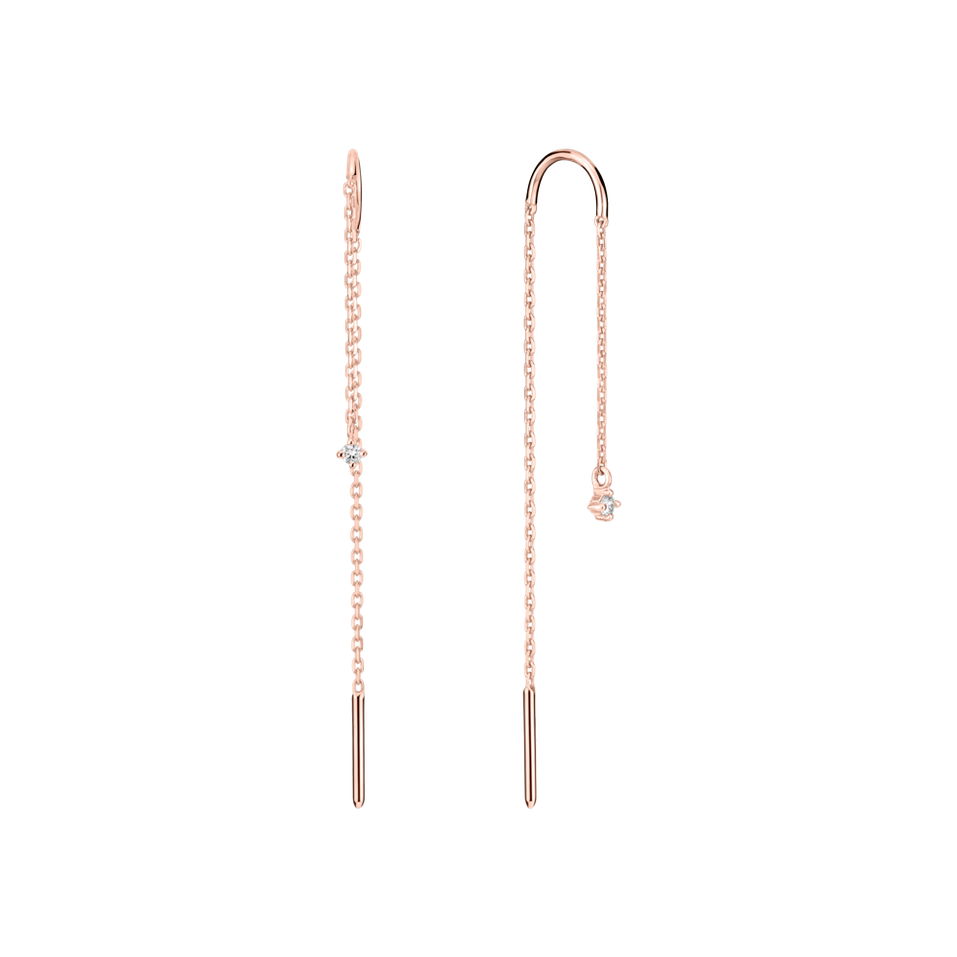 Náušnice s diamantom Swing