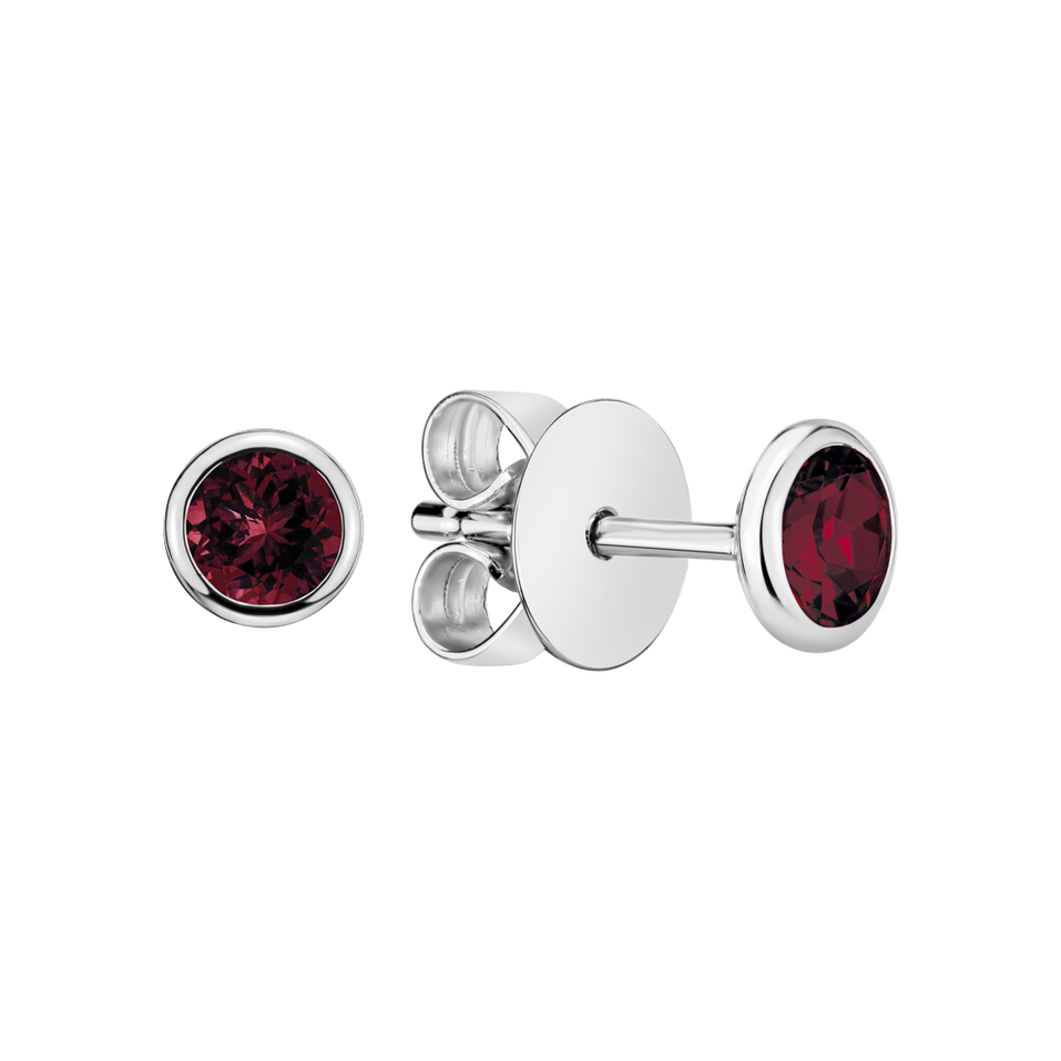 Náušnice s rhodolitom Neon Dots