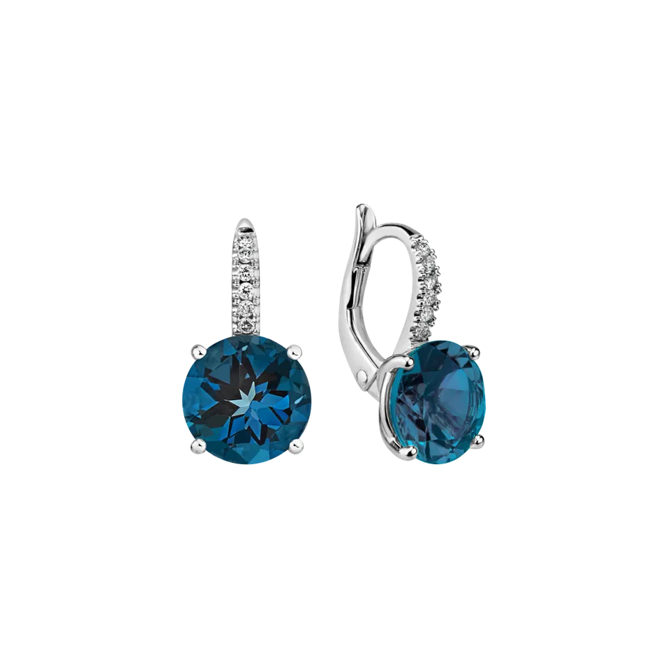 Náušnice s diamantmi a topásom Zorabelle
