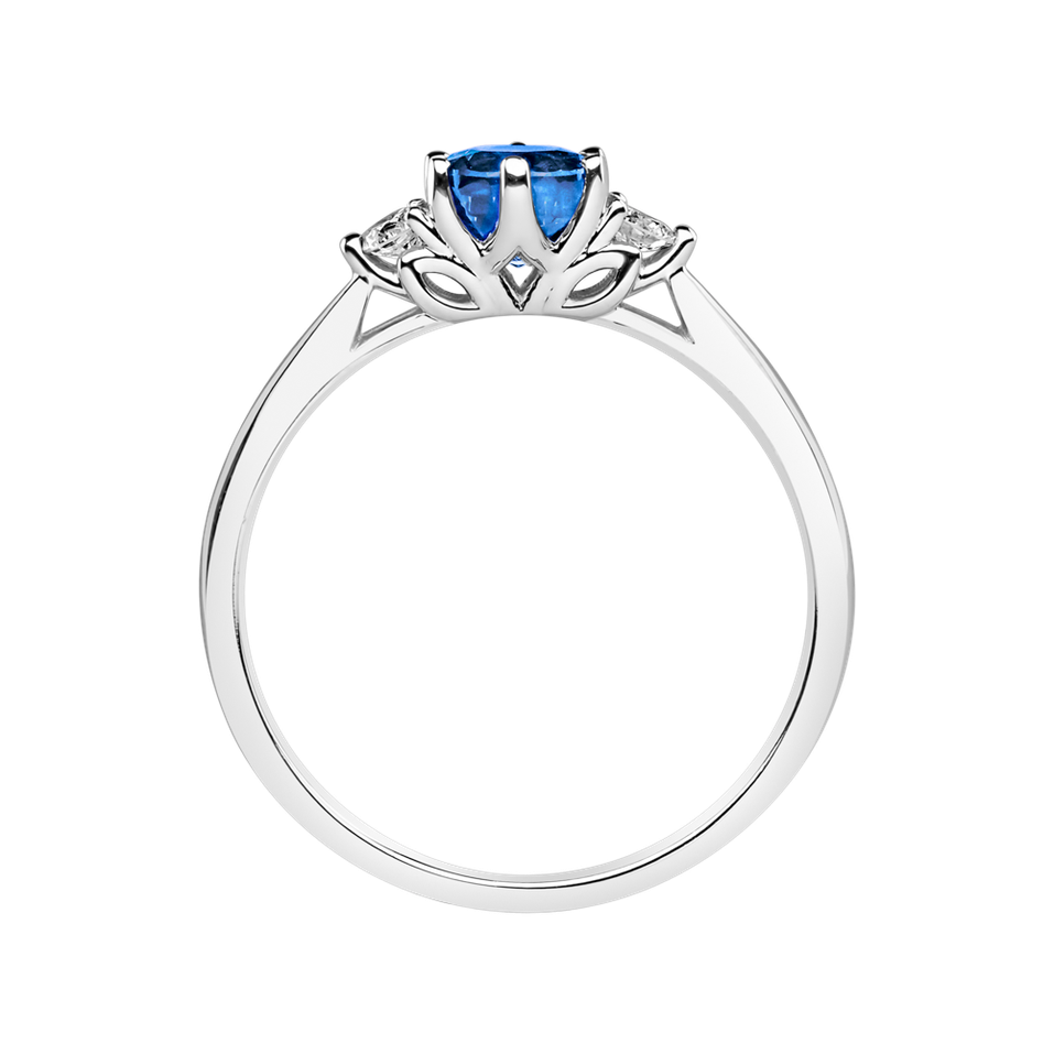 Prsteň s diamantmi a tanzanitom Midnight Serenity
