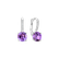 Náušnice s diamantmi a ametystom Carleton3