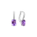 Náušnice s diamantmi a ametystom Lauriene3