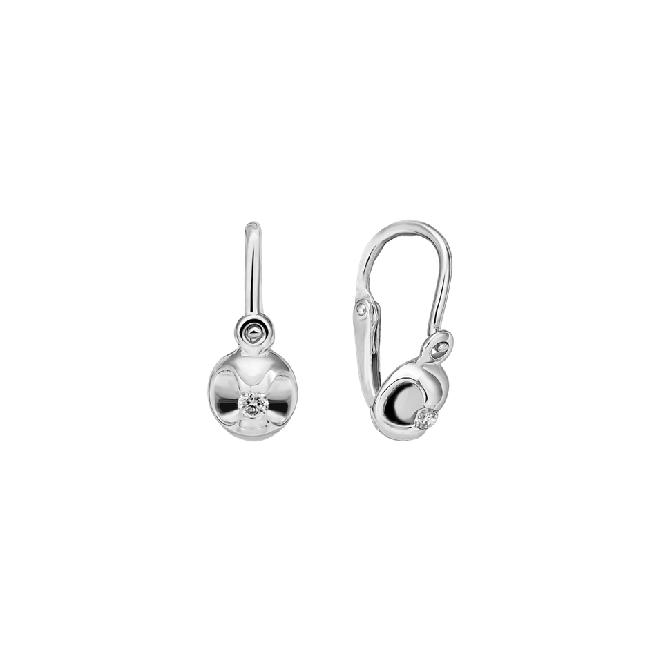 Detské náušnice s diamantom Beauty