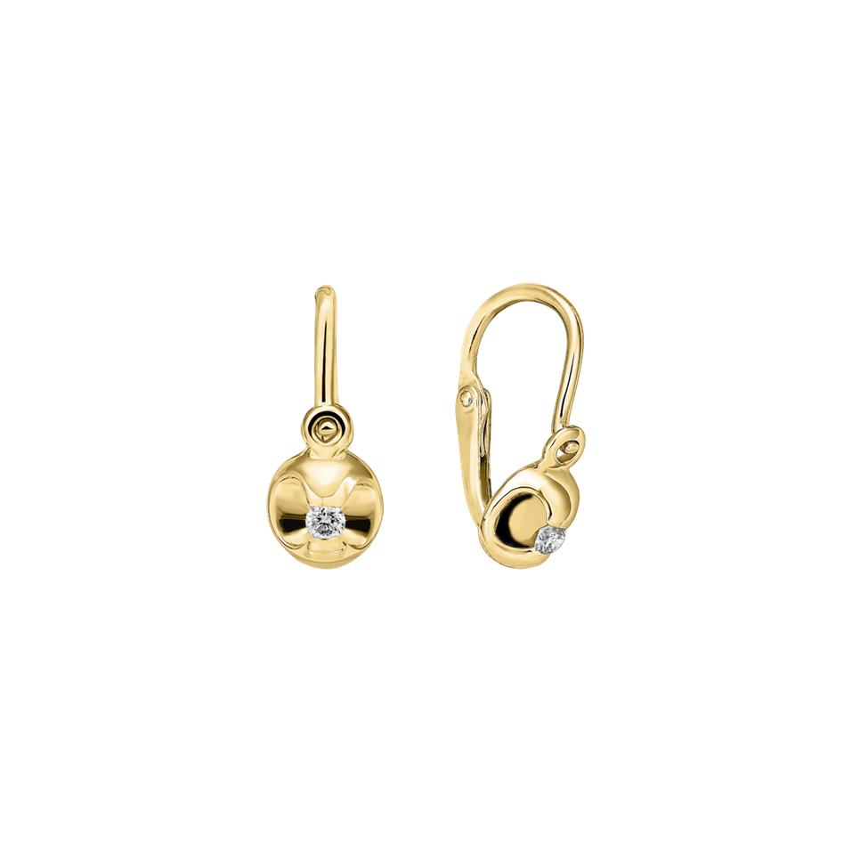 Detské náušnice s diamantom Beauty