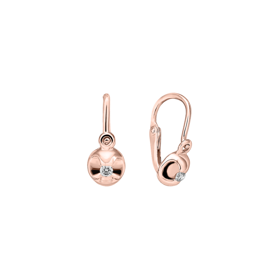 Detské náušnice s diamantom Beauty