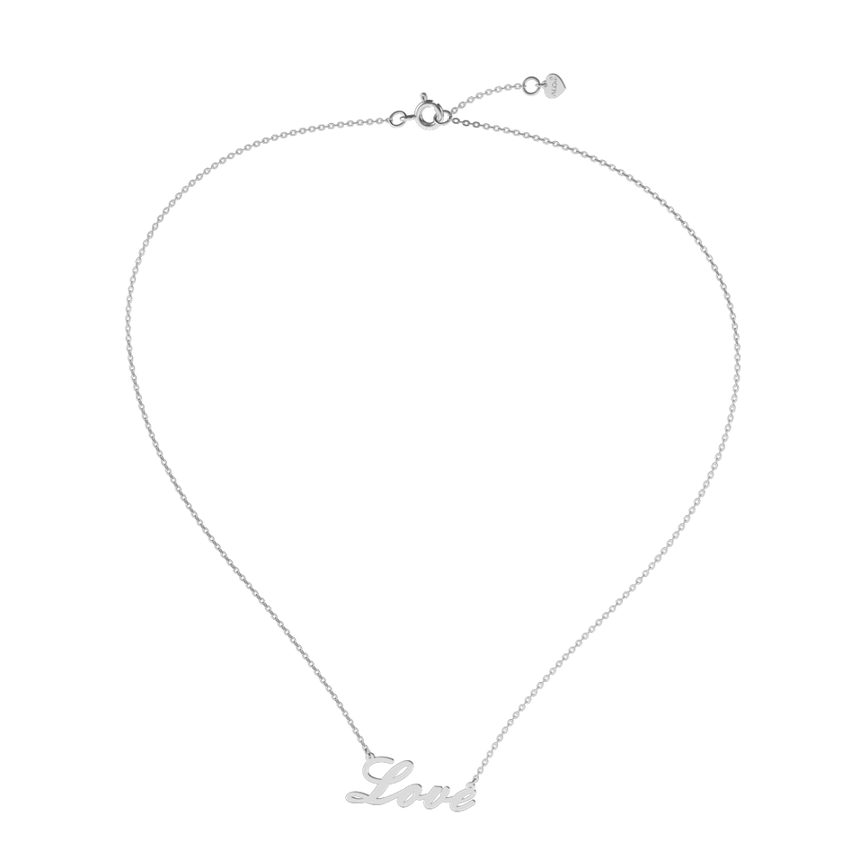 Náhrdelník s diamantom Love
