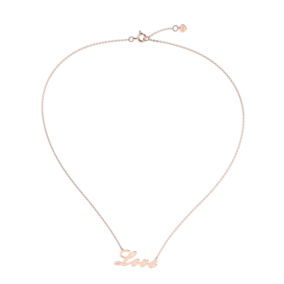 Náhrdelník s diamantom Love