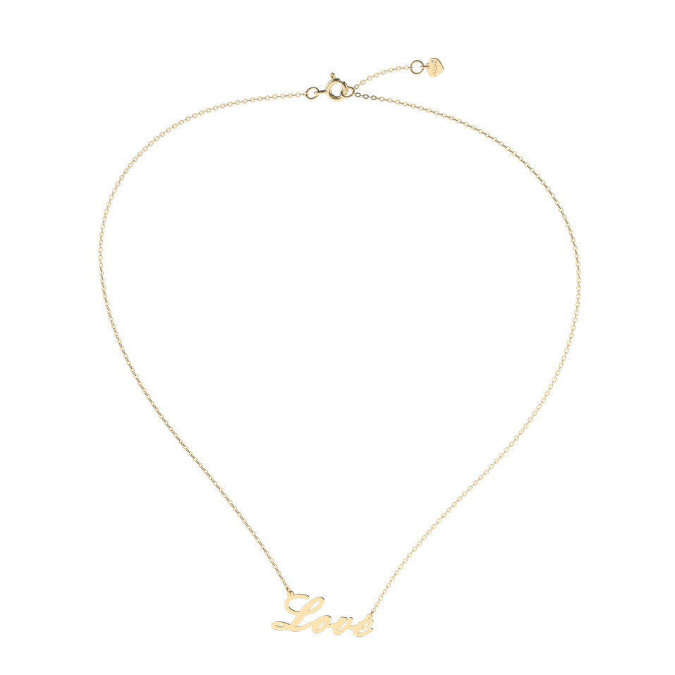 Náhrdelník s diamantom Love