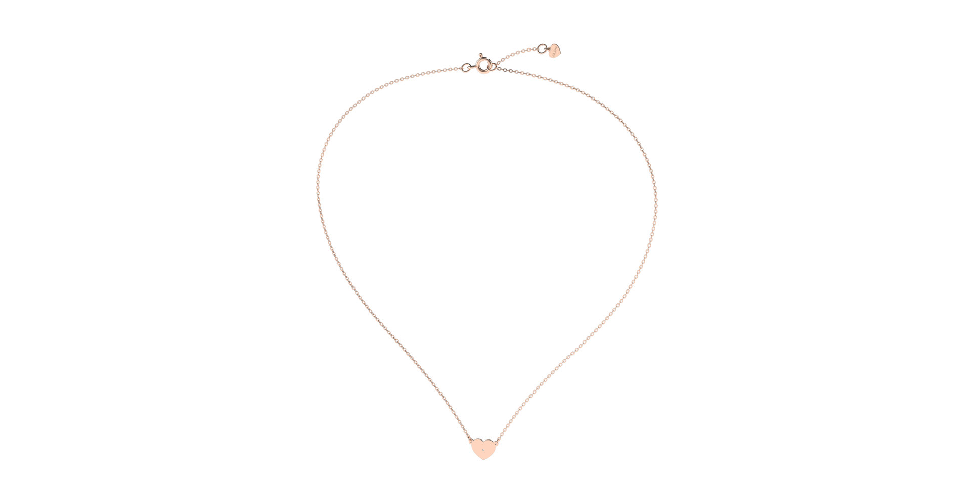 Náhrdelník s diamantom Lovely Heart