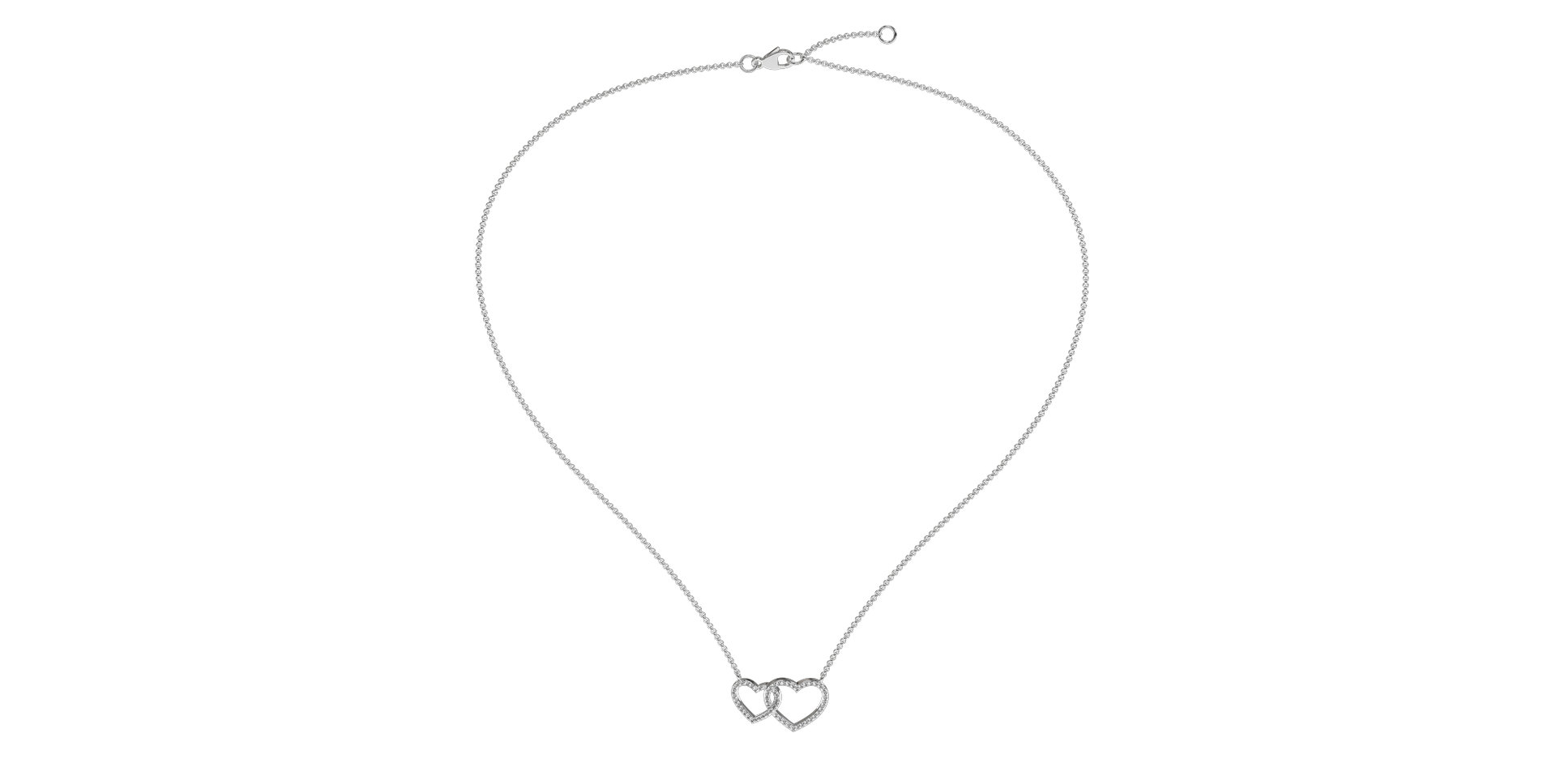 Náhrdelník s diamantmi Hearts