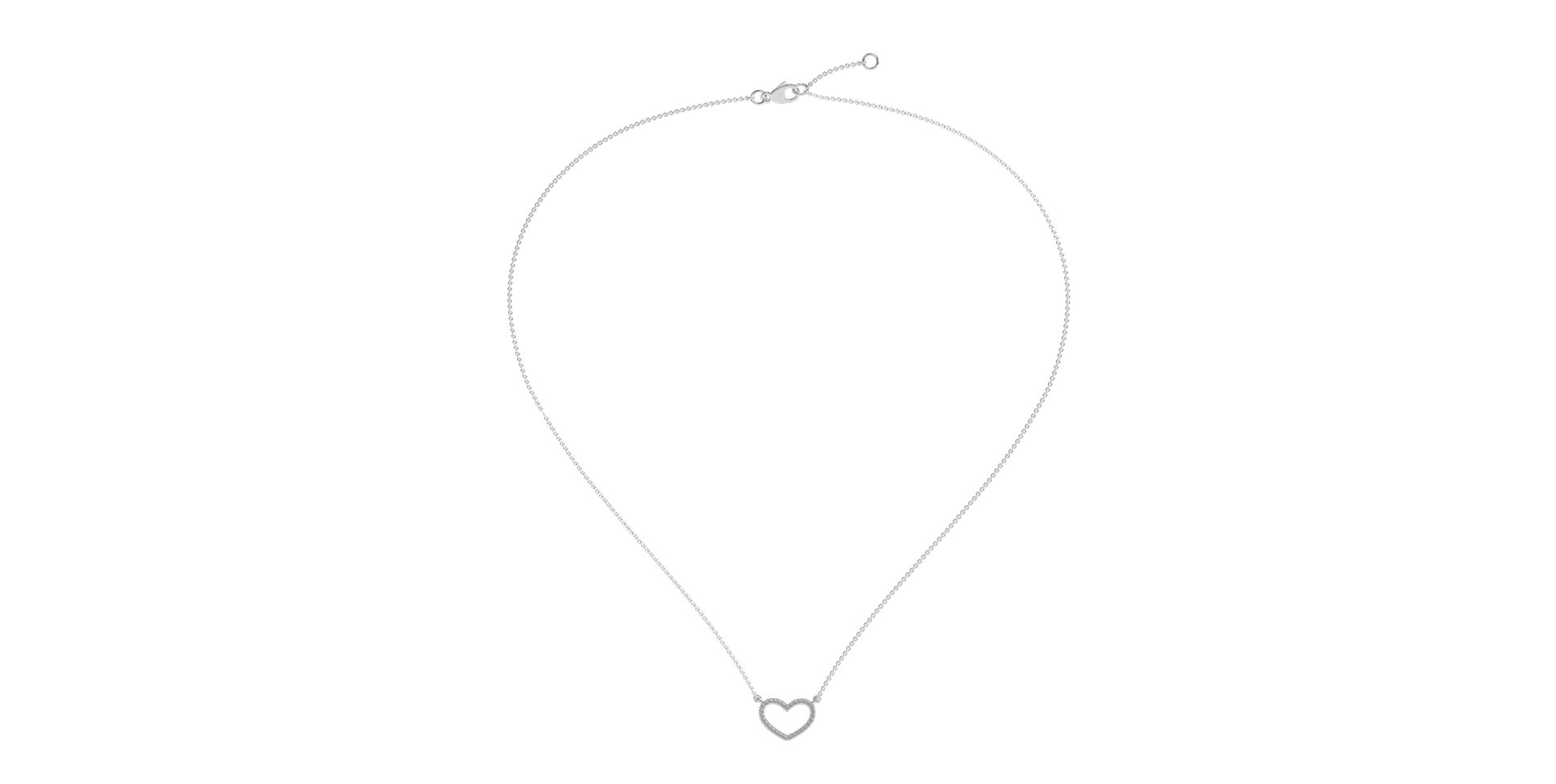 Náhrdelník s diamantmi Heart