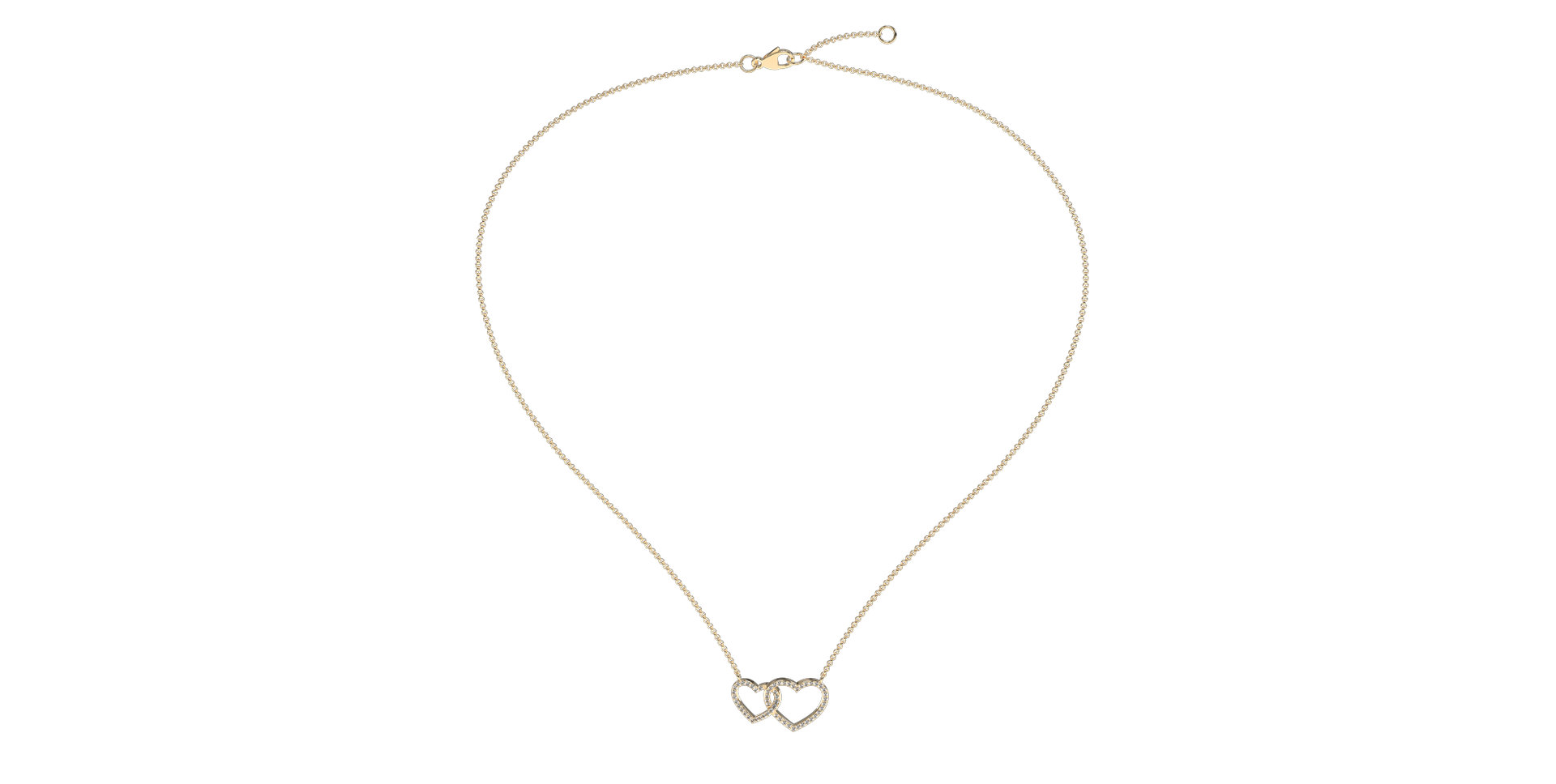 Náhrdelník s diamantmi Hearts