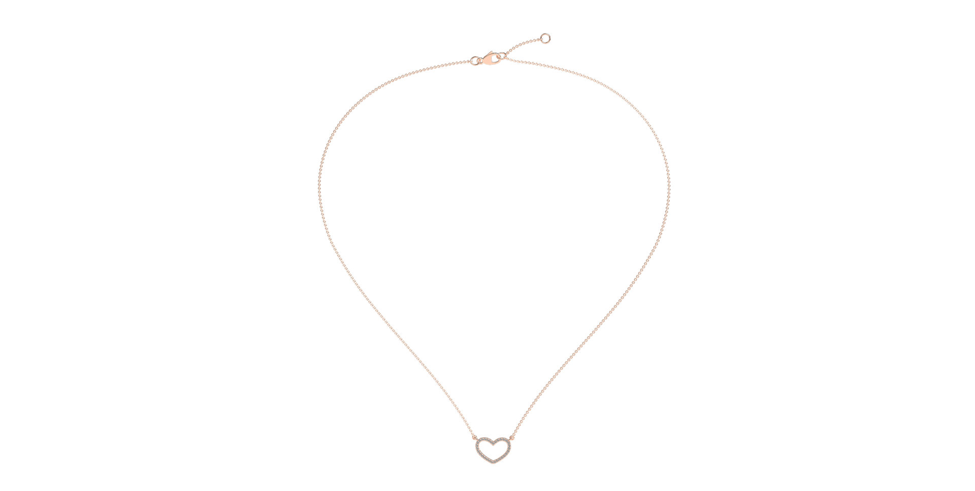 Náhrdelník s diamantmi Heart