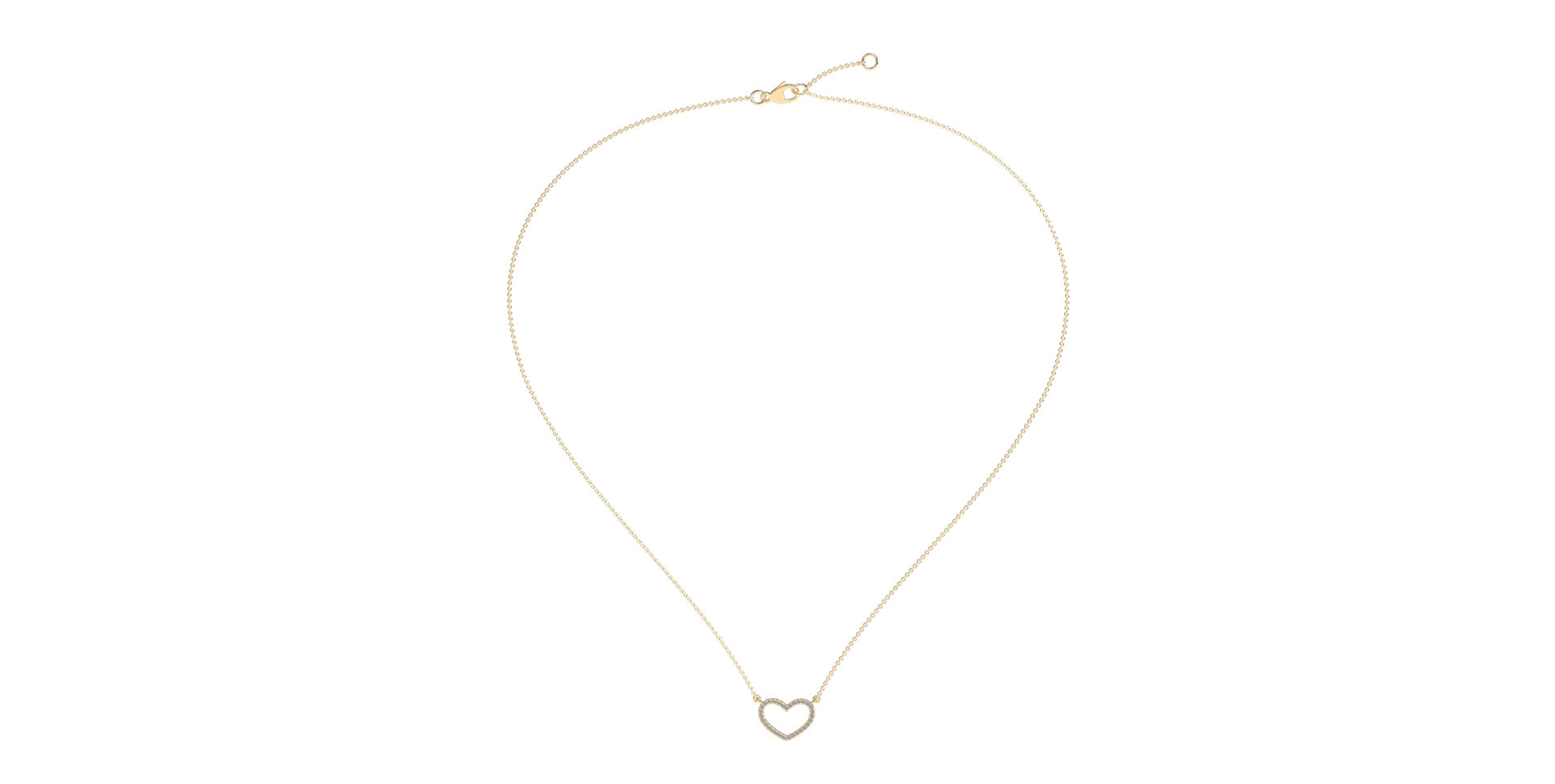 Náhrdelník s diamantmi Heart