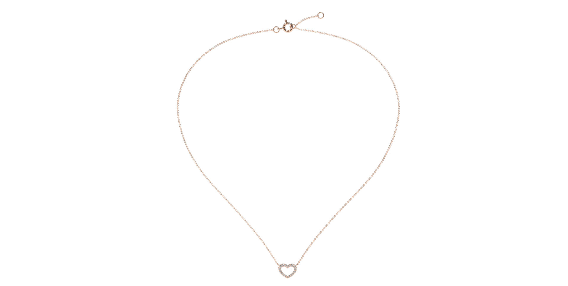 Náhrdelník s diamantmi Precious Heart