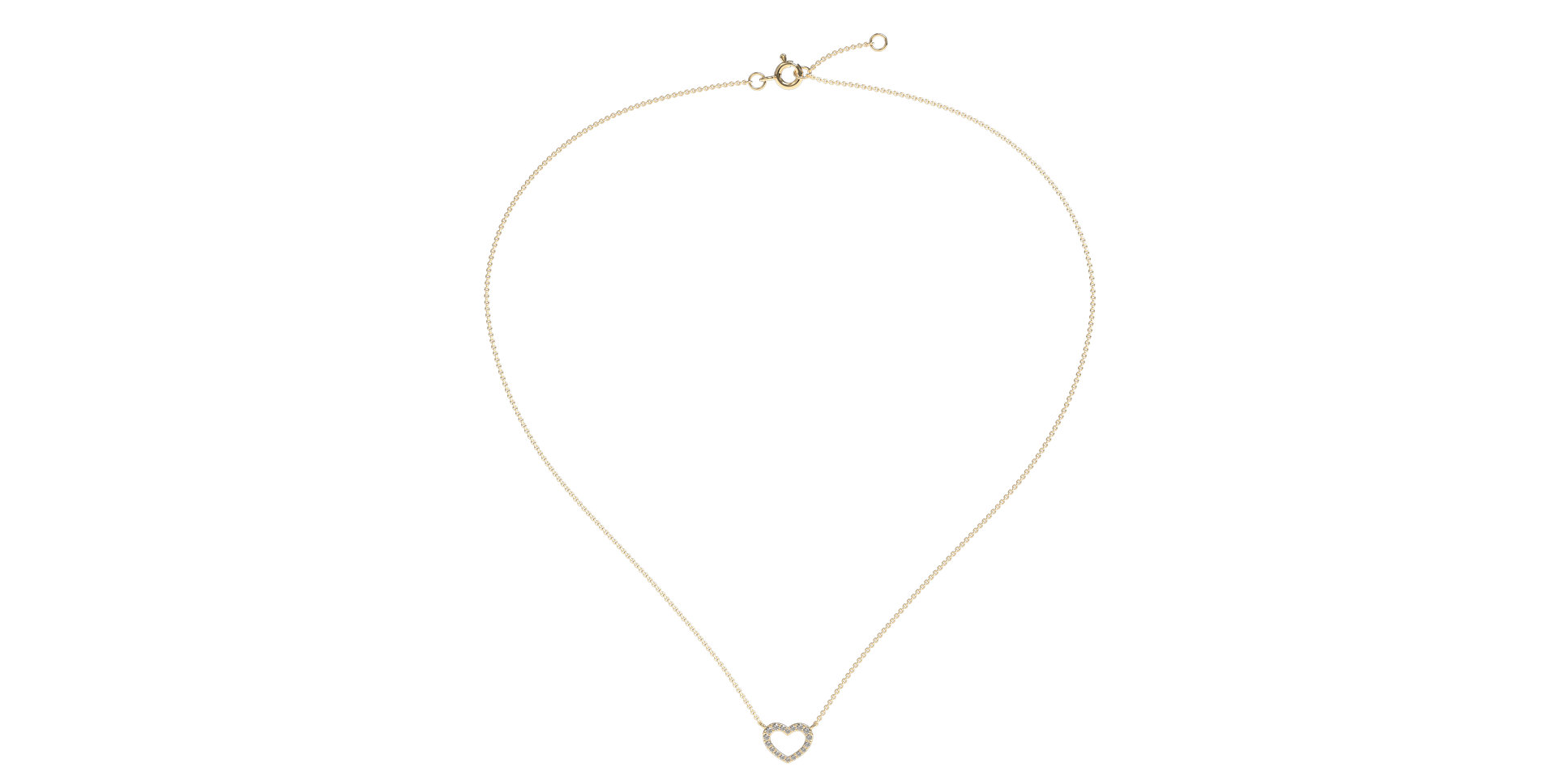 Náhrdelník s diamantmi Precious Heart