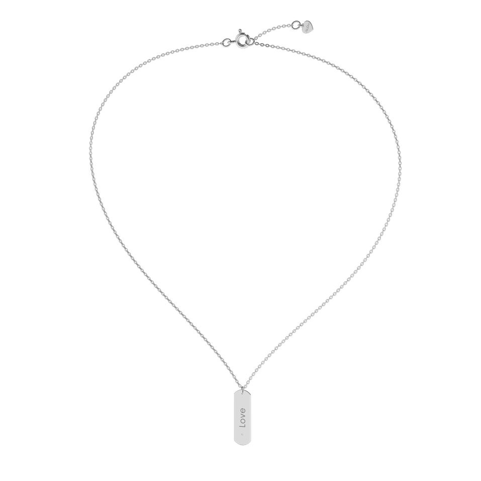 Náhrdelník s diamantom Love Stamp